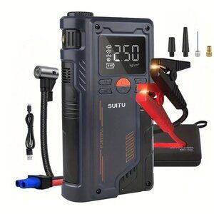 SUITU ST-9631 Pro Jump Starter with Air Compressor 20000mAh Portable Power Bank